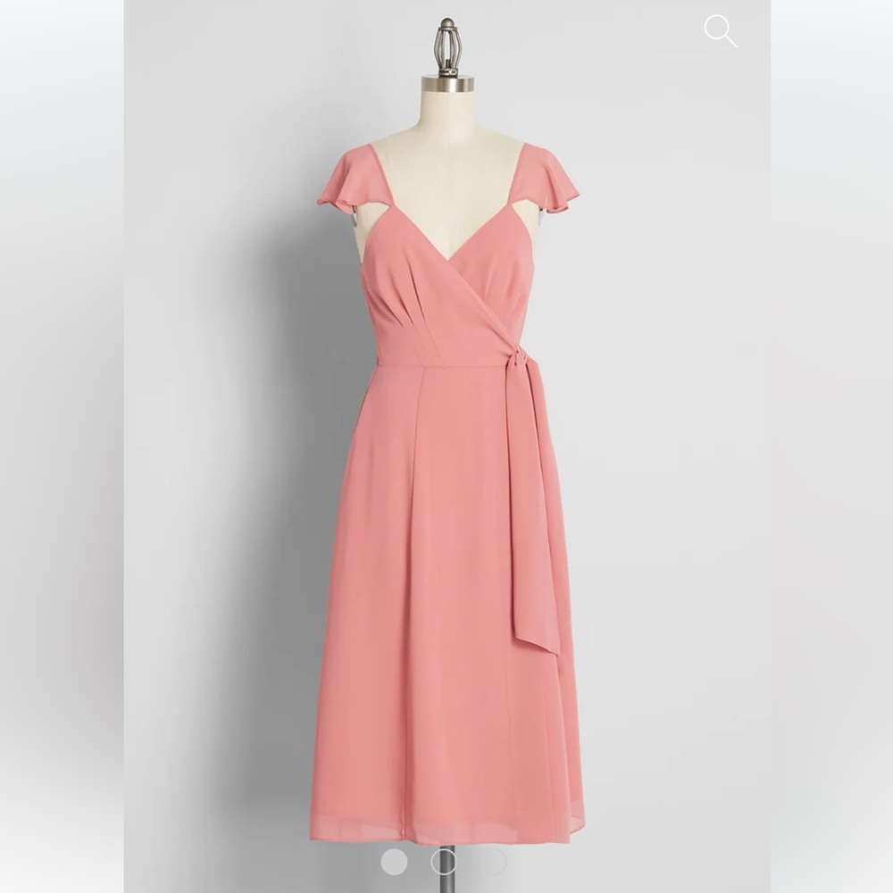 ModCloth Feels Like Summer MIDI Wrap Dress Pink XL